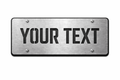 Customizable CNC license plate with overlay