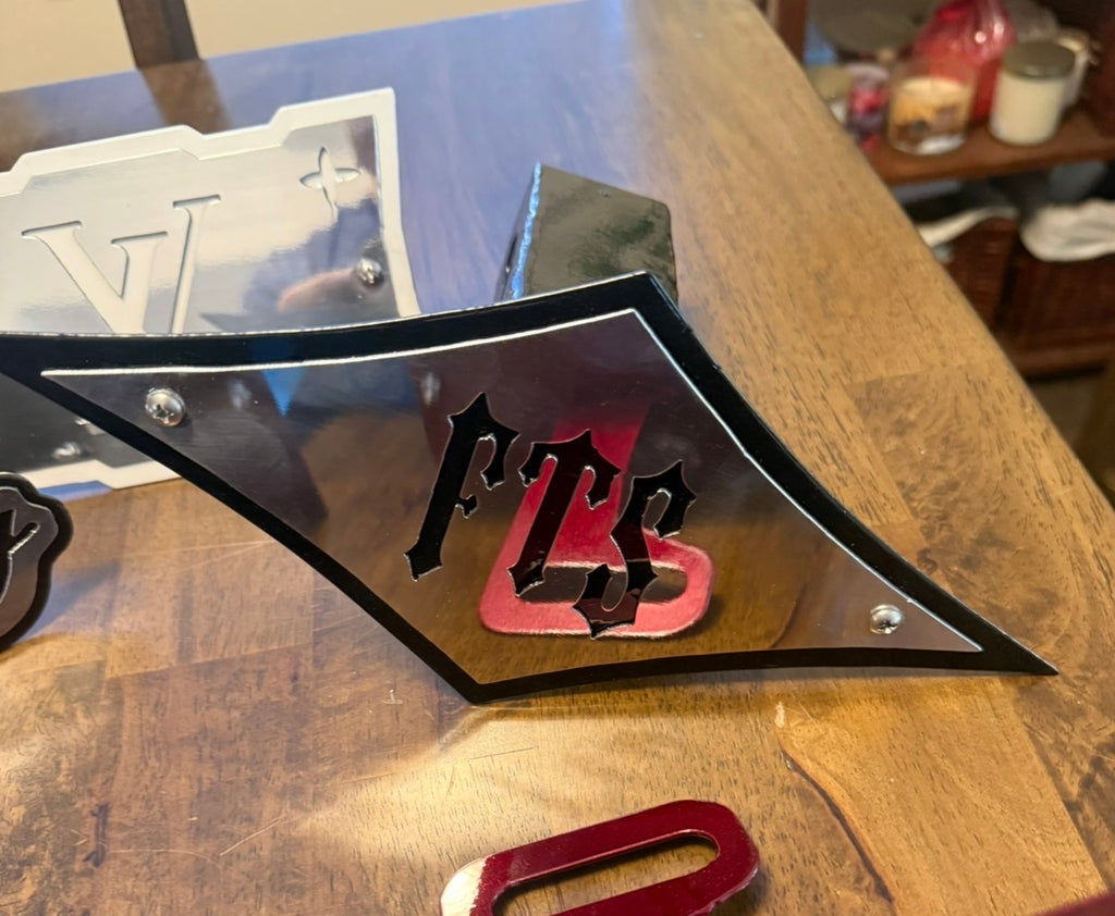 Custom text or logo Hitch Plate- 2 inch receiver
